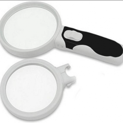 2 led Detachable Type Magnifier 6X