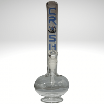 CRUSH Glass (USA) Clear, Bubble base stand, Glass on glass